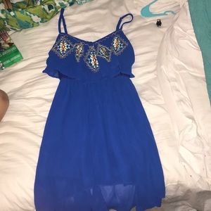 blue dress